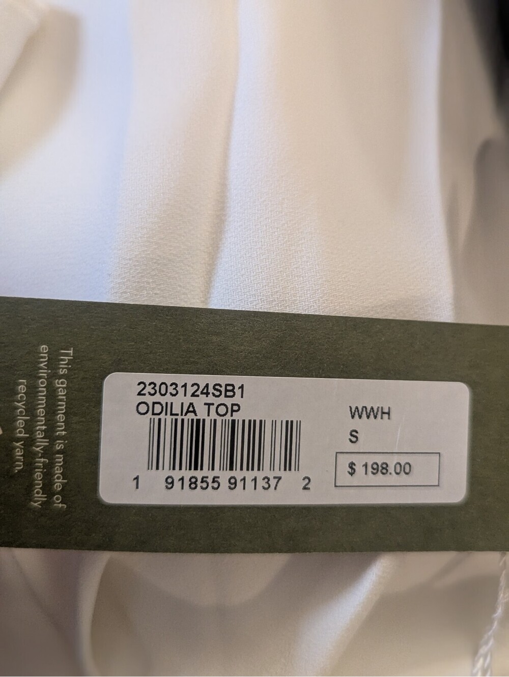NWT TRINA TURK ODILIA ELEGANT DRAPED TOP IN IVORY | SIZE SMALL - Picture 6 of 6